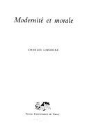 Copertina  Modernite et morale